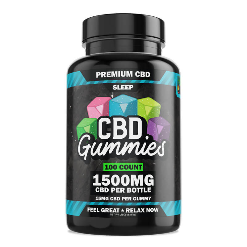 Hemp Bombs - CBD Gummies Variety Melatonin 1500MG - 100ct - Sleeve [1X6]