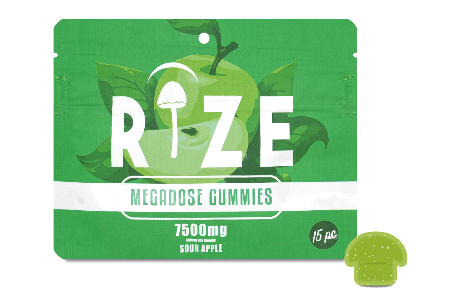 Rize Sour Apple Megadose Gummies