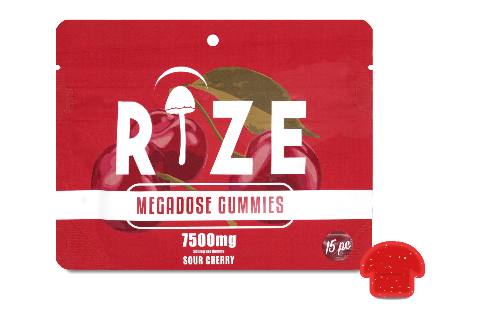 Rize Sour Cherry Megadose Gummies