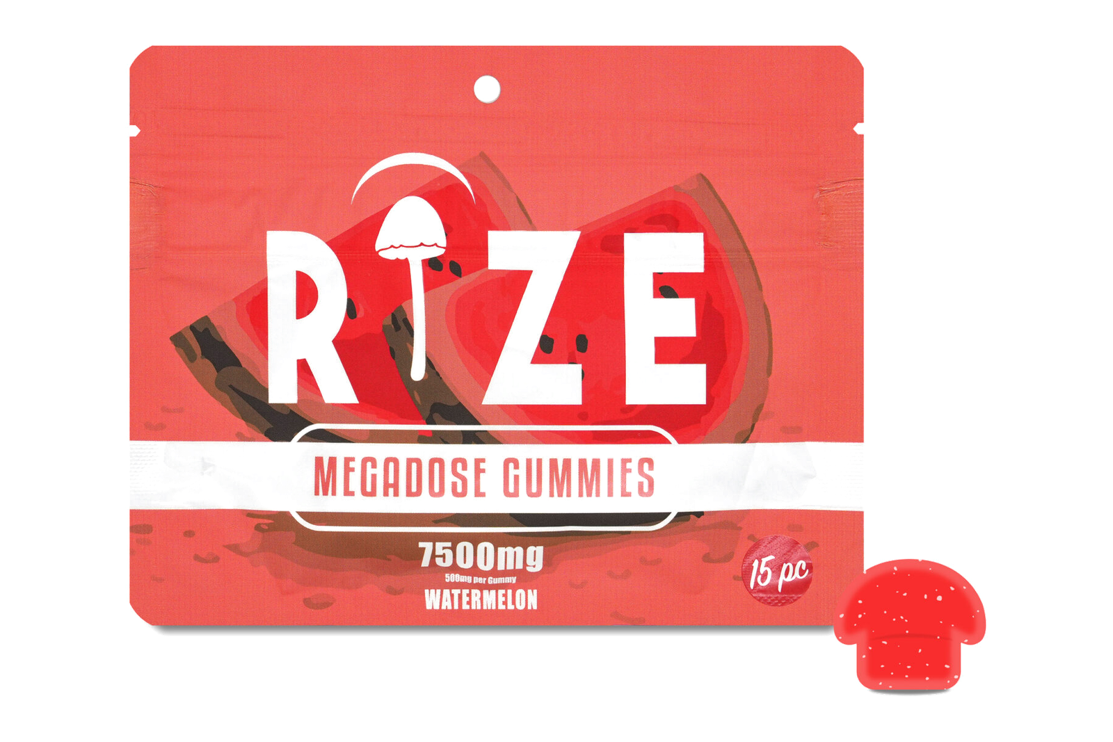 Rize Watermelon Megadose Gummies