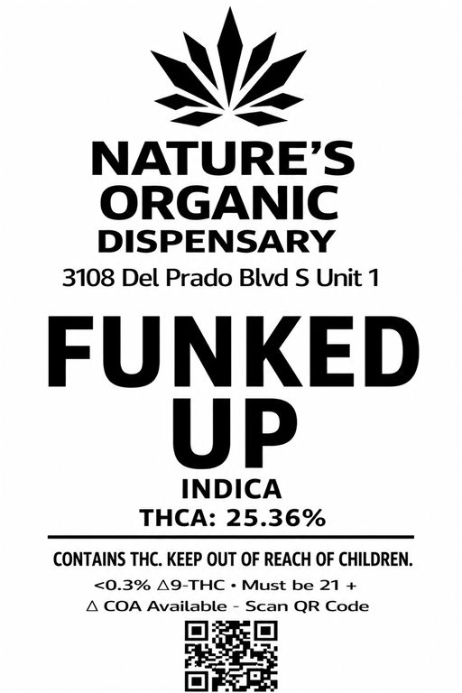 Complete supplied label for Funked Up