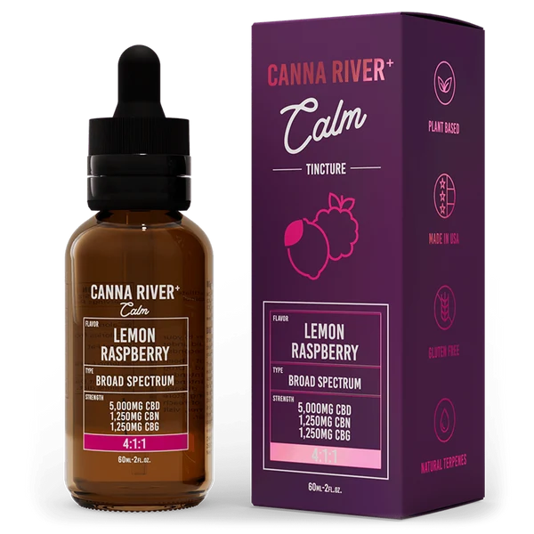 Canna River Calm Tincture Lemon Raspberry
