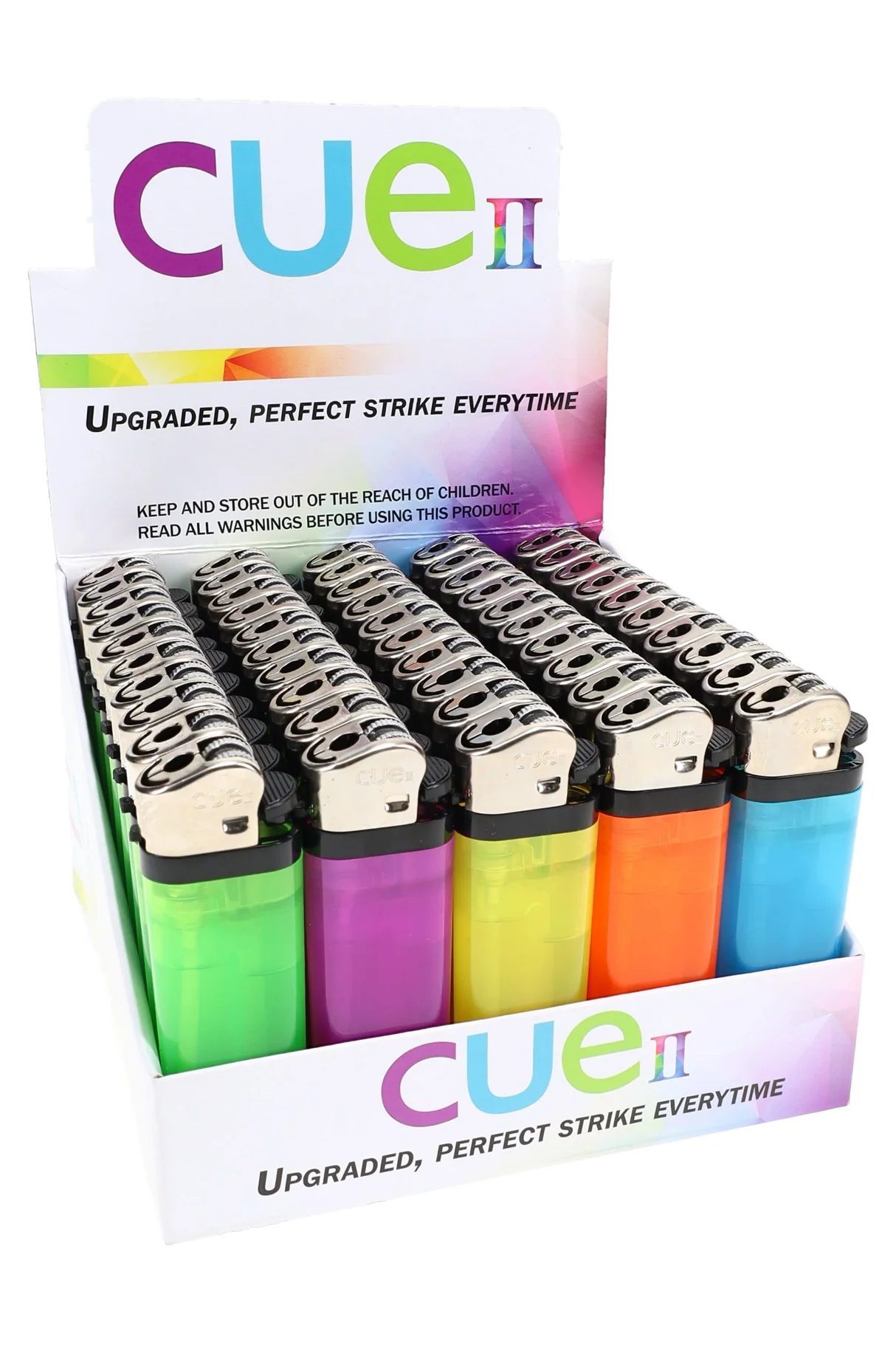 CUE II Lighters display