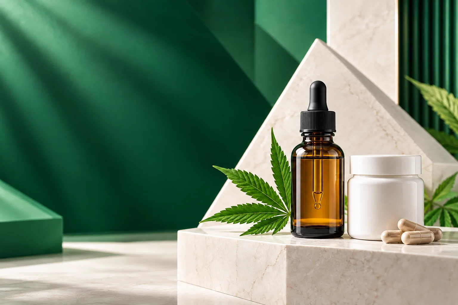 A selection of packaged hemp and CBD products