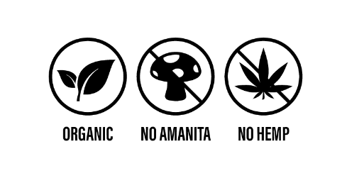 Organic, no amanita, no hemp